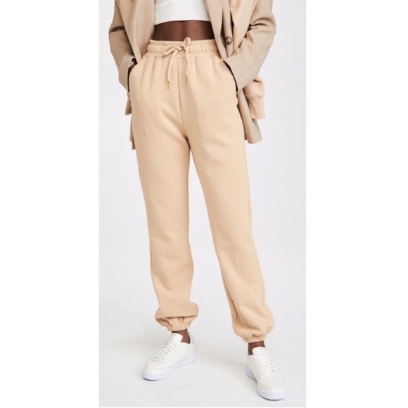 WeWoreWhat Pants - NEW WEWOREWHAT SOLID TAN SWEATPANTS